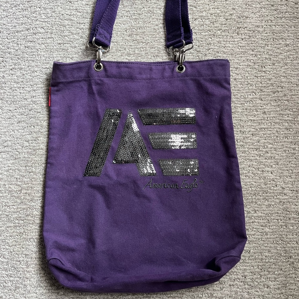 American Eagle purple tote